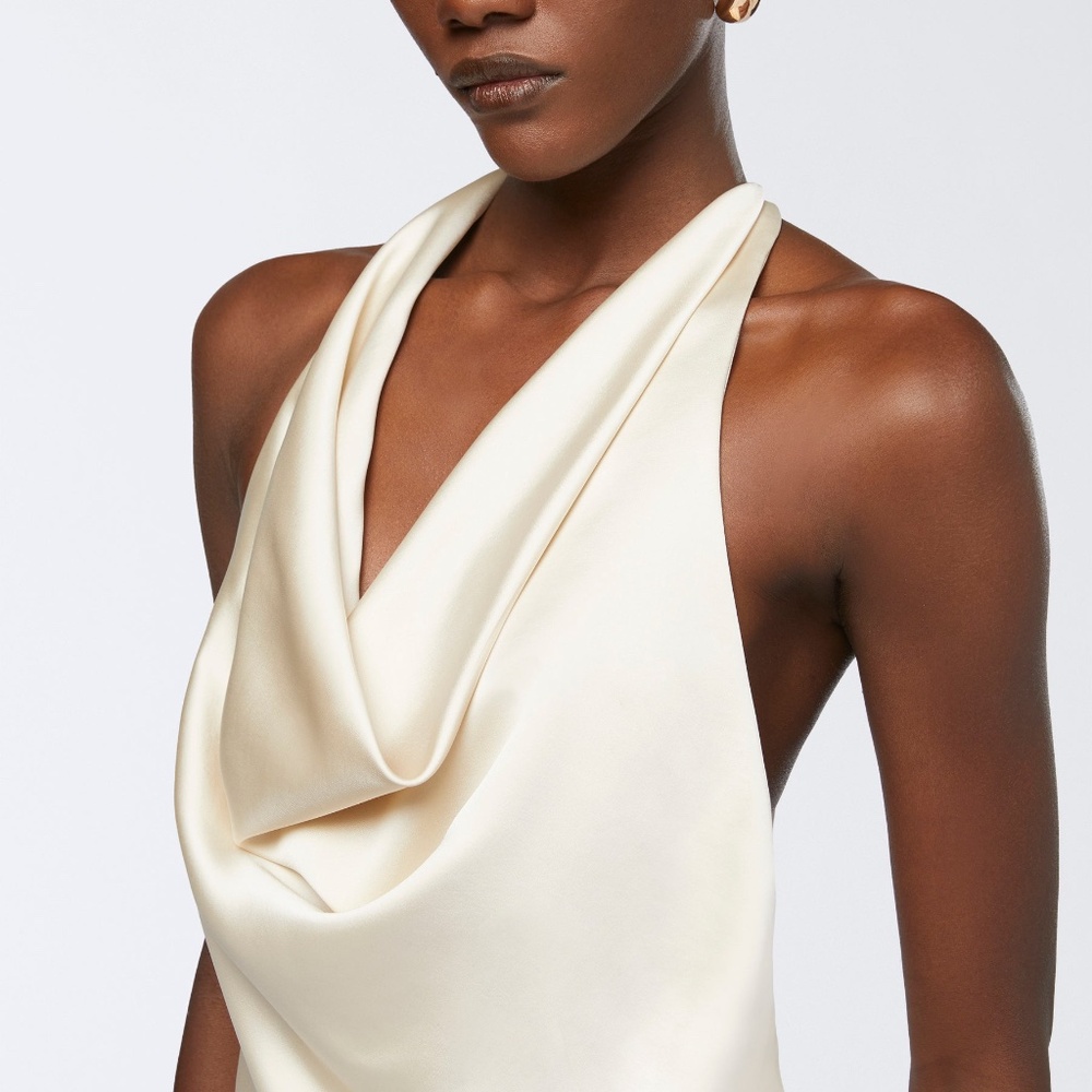 The Andamane Verushka Cowl Neck mini dress ivory - Picture 3 of 7